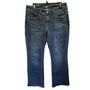 EUC LEE RIDERS MOM WESTERN RODEO BOOTCUT MEDIUM WASH 10" RISE DENIM JEANS 12P